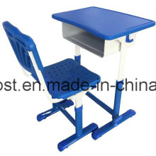 Furniture Plastic Student Desk with Open Front Metal Book Box